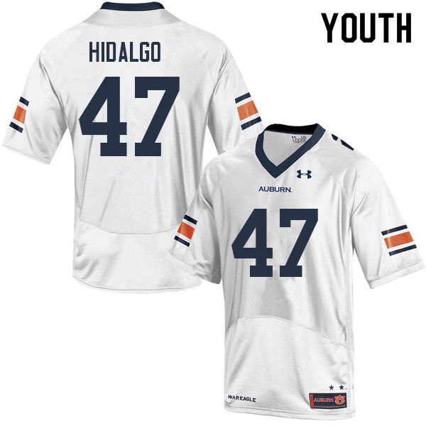 Youth #47 Grant Hidalgo Auburn Tigers College Football Jerseys Sale-White - Click Image to Close